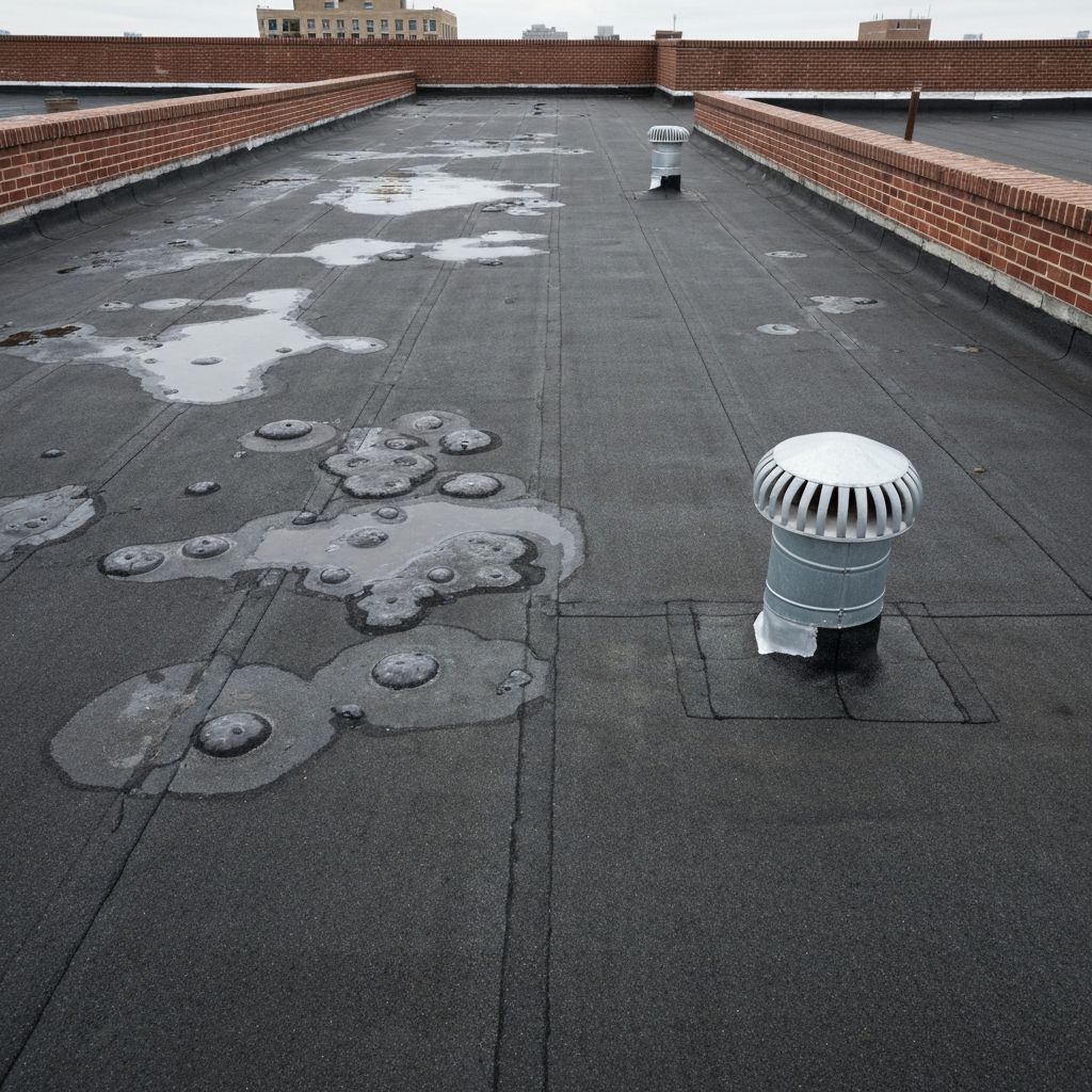 Flat Roof Install -- before